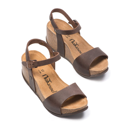 CH10 - Wide band sandal with adjustable strap and women's wedge