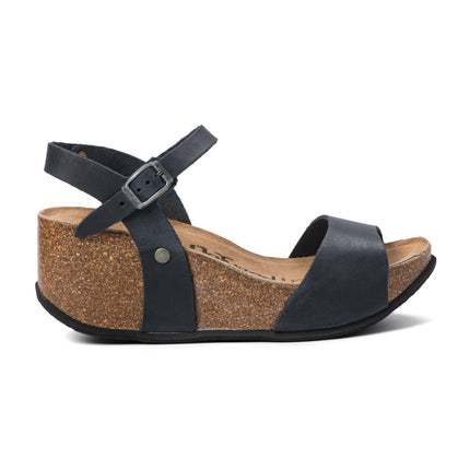 CH10 - Wide band sandal with adjustable strap and women's wedge