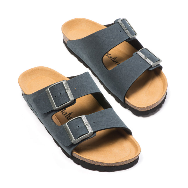 CH05 (MICROFASER) - Sandal with two bands in microfiber with adjustable strap for woman and for man