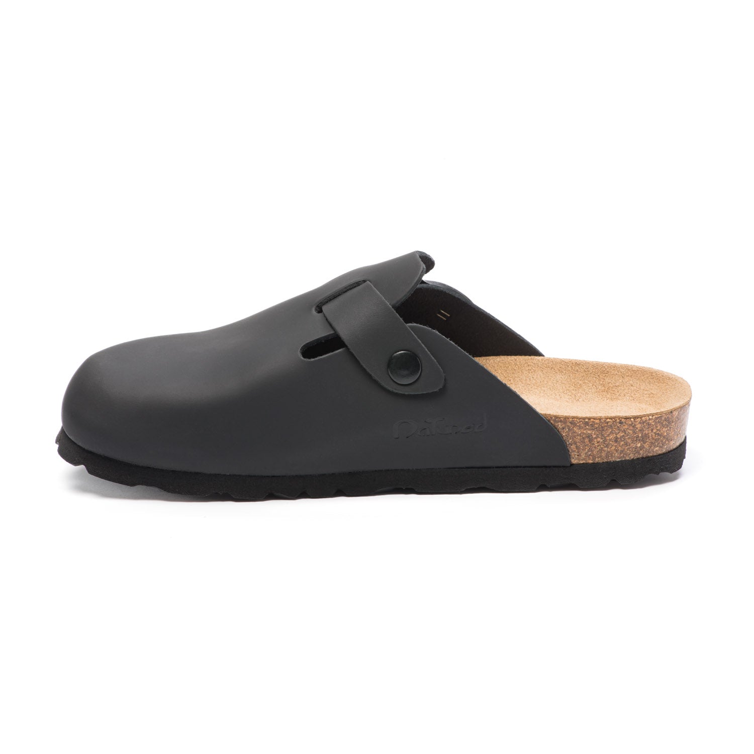 Sabot Natuned CH18 unisex vista frontale con cinturino regolabile in pelle oliata