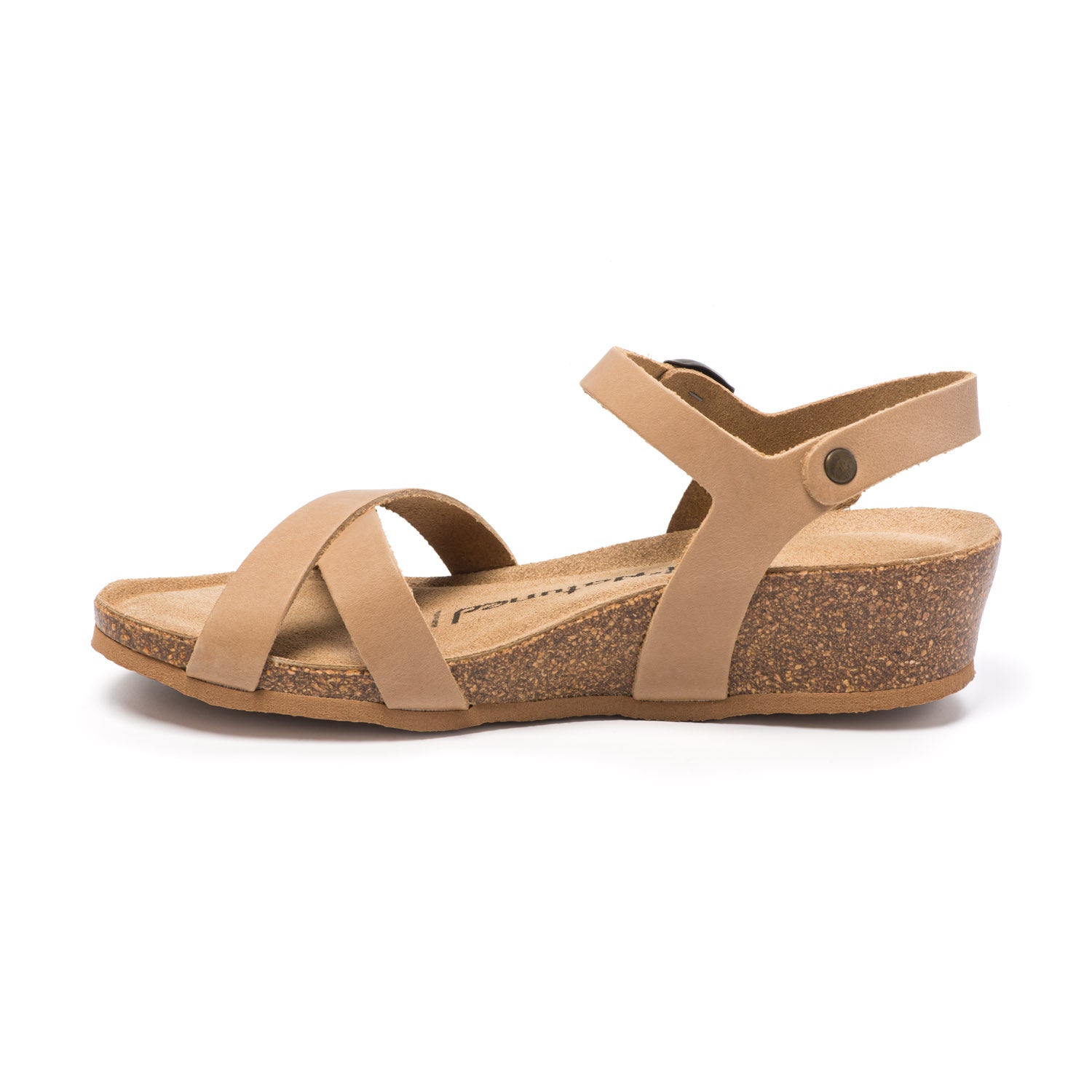 Natuned CH11 - Sandalo con Fascette Incrociate in Pelle Naturale