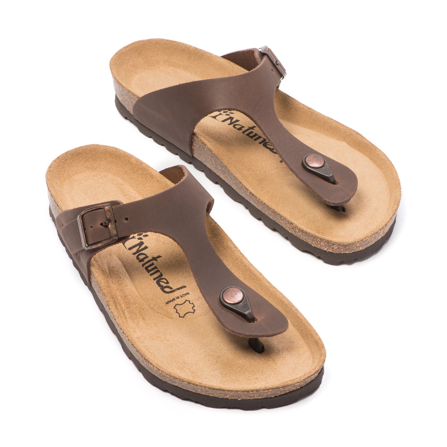 Natuned CH08 - Sandalo Infradito in Pelle Oliata