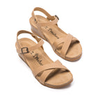 Natuned CH11 - Sandalo con Fascette Incrociate in Pelle Naturale