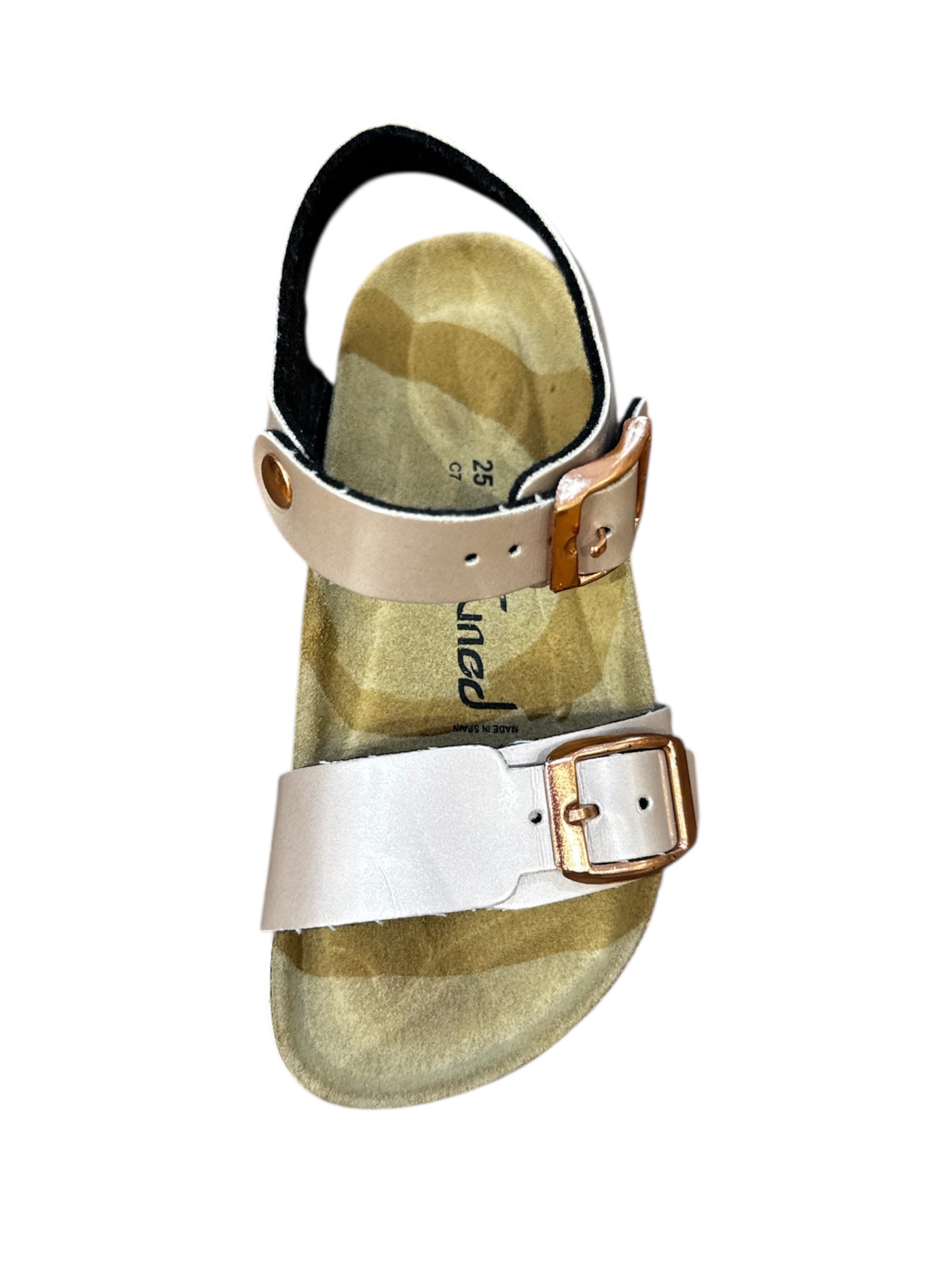 Natuned CH03 - Sandalo a Doppia Fascia in Pelle Naturale