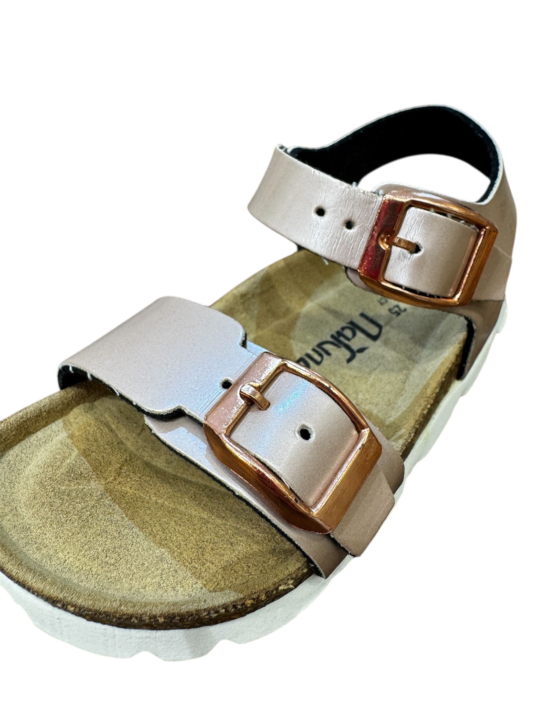 Natuned CH03 - Sandalo a Doppia Fascia in Pelle Naturale