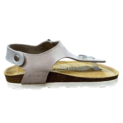 CH16 Sandalo infradito con cinturino regolabile alla caviglia da donna NATUNED  plantare in lattice anatomico comfort