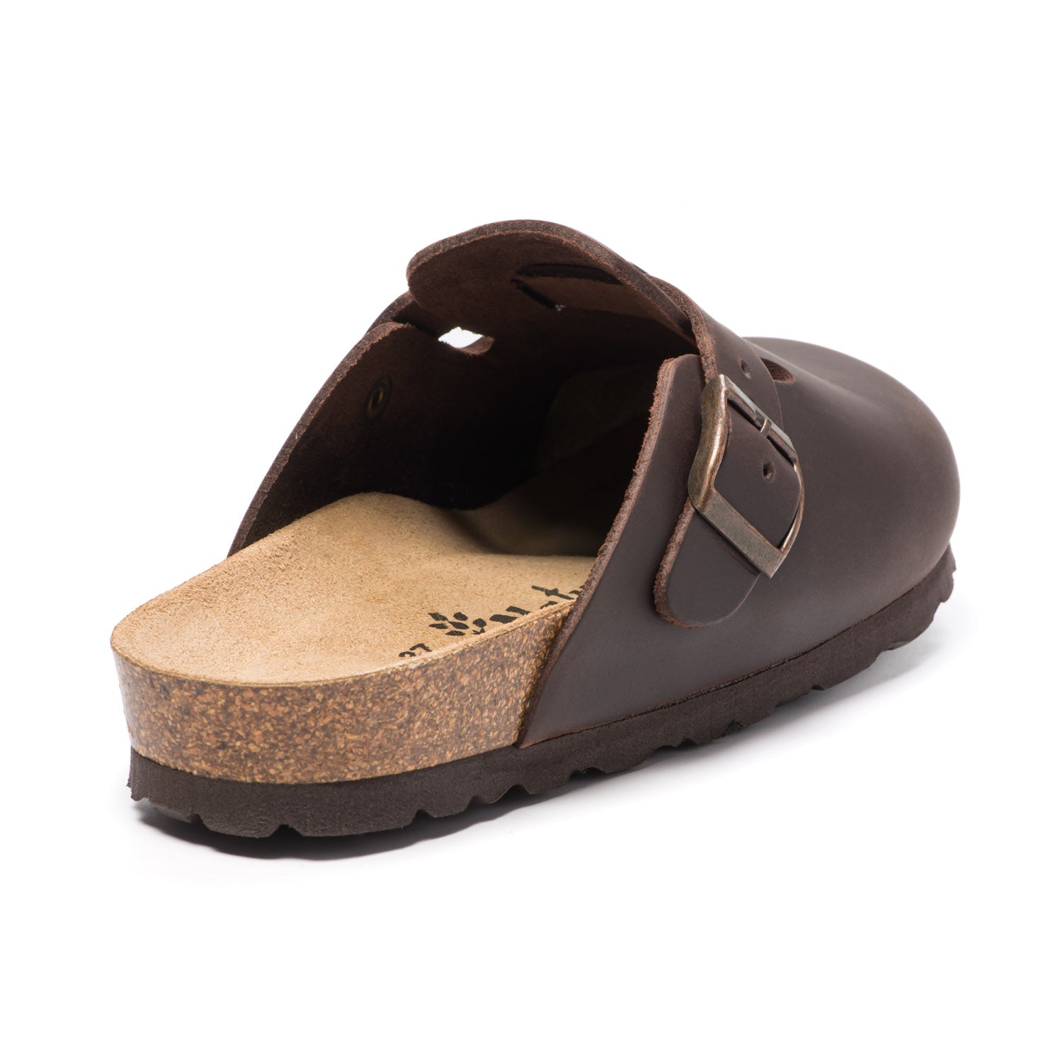 Sabot Natuned CH18 unisex pelle oliata vista laterale esterna