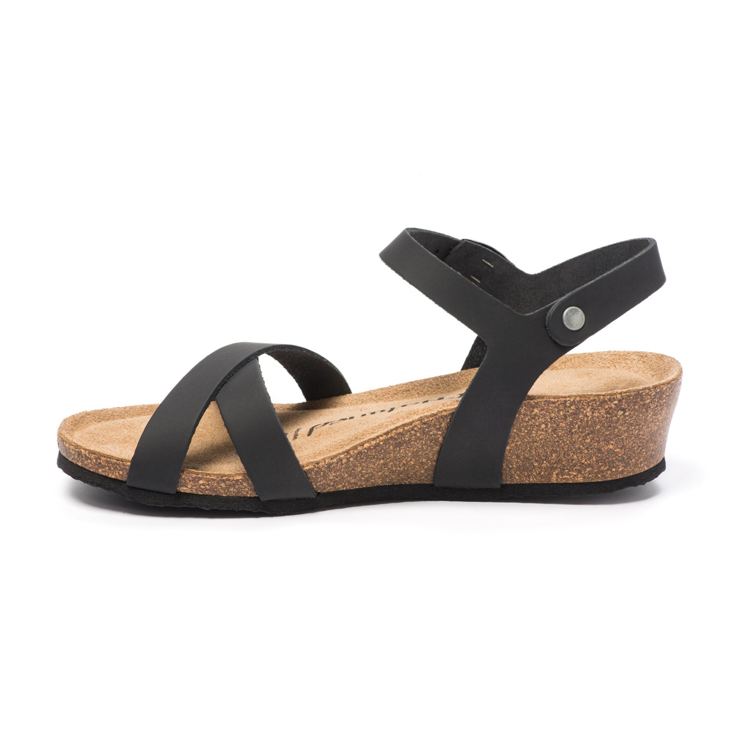 Natuned CH11 - Sandalo con Fascette Incrociate in Pelle Naturale