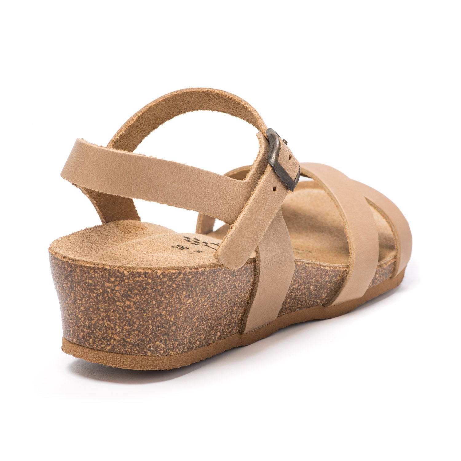 Natuned CH11 - Sandalo con Fascette Incrociate in Pelle Naturale