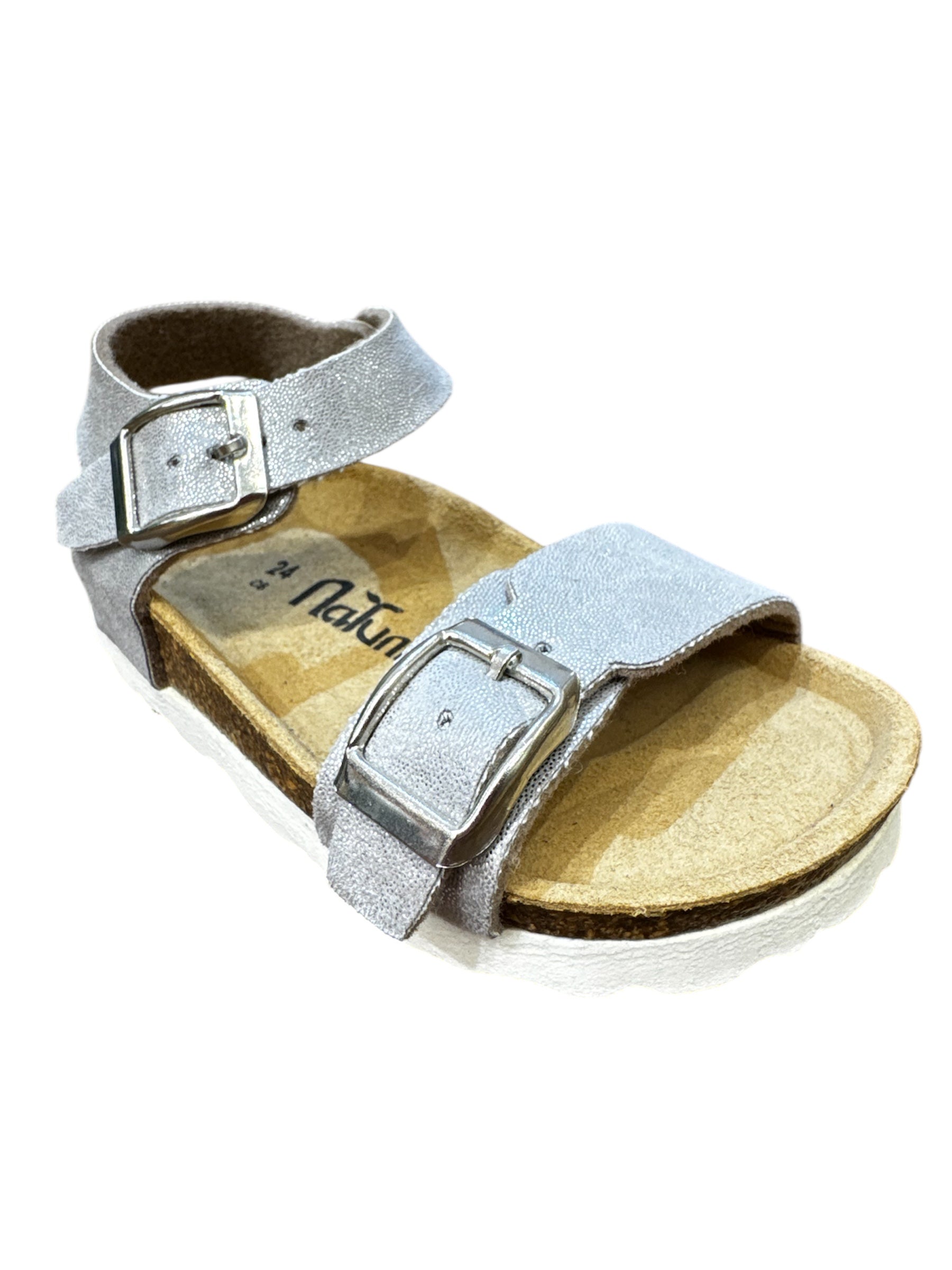 Natuned CH03 - Sandalo a Doppia Fascia in Pelle Naturale