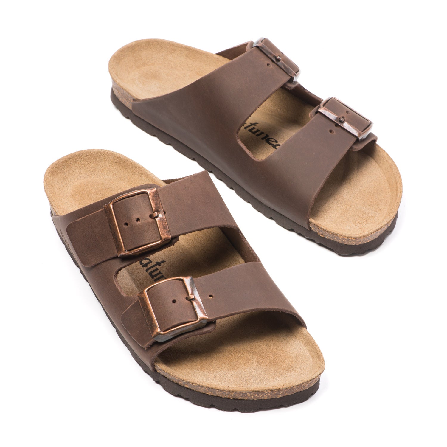 Natuned CH05 - Sandalo a Doppia Fascia in Pelle Oliata