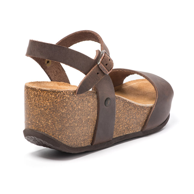 CH10 - Wide band sandal with adjustable strap and women's wedge