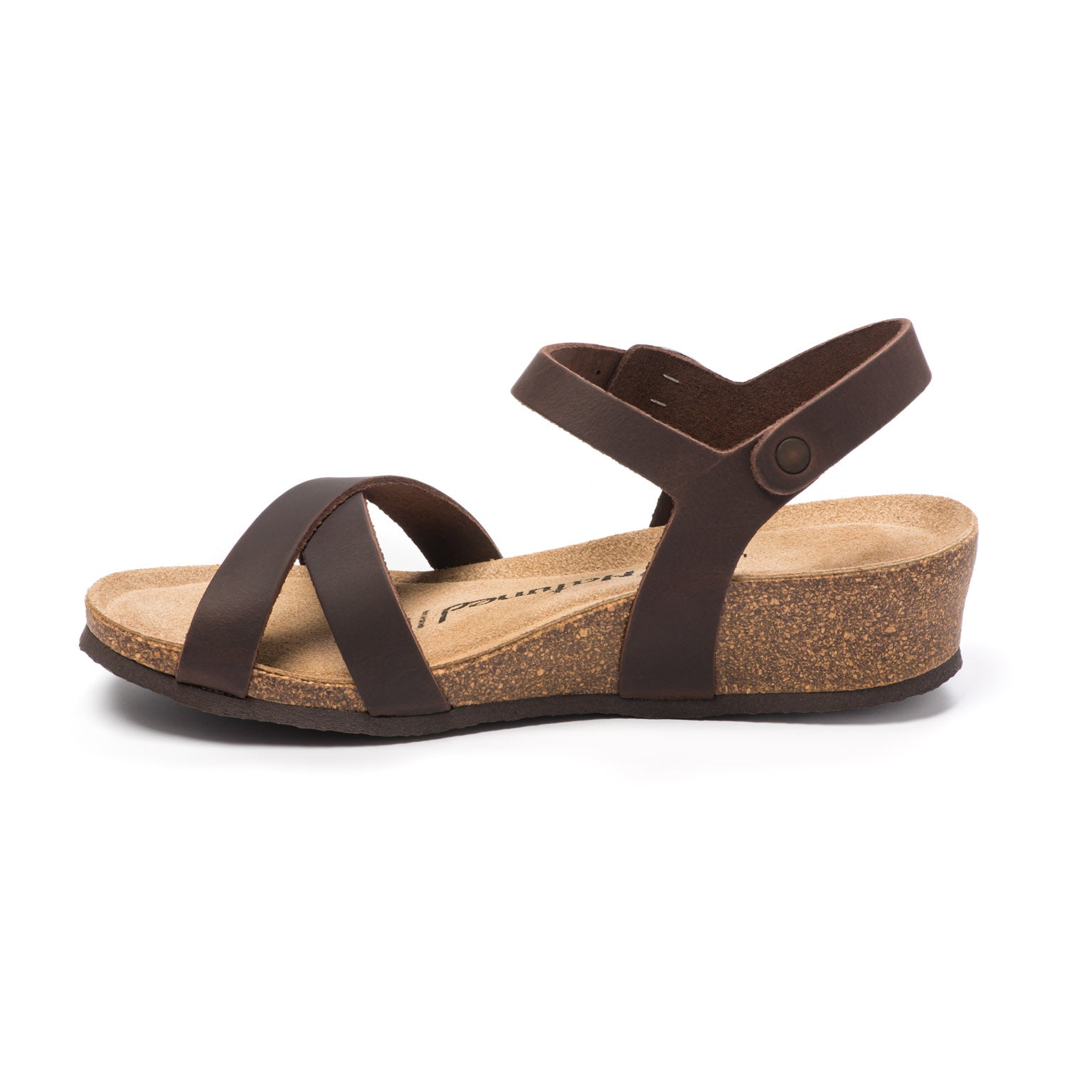 Natuned CH11 - Sandalo con Fascette Incrociate in Pelle Naturale