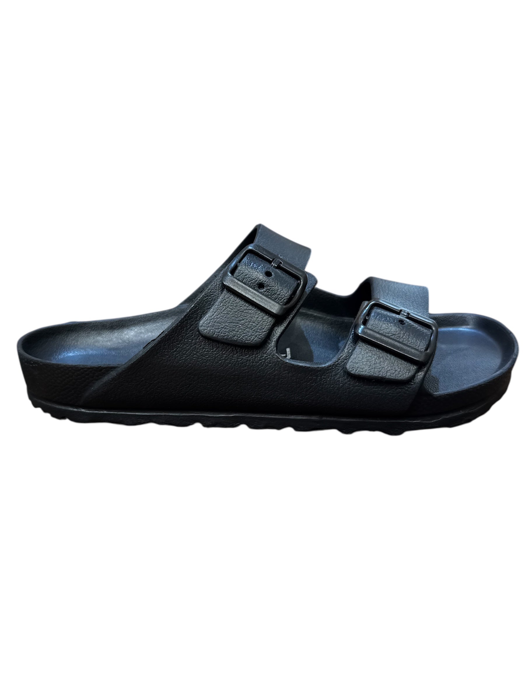 Natuned CH29 - Sandalo a Doppia Fascia con Fibbie Regolabili in Pelle Naturale